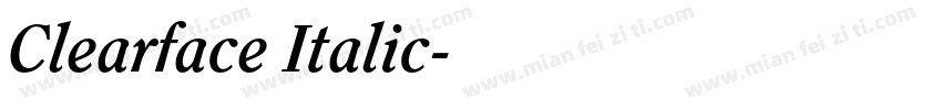 Clearface Italic字体转换
